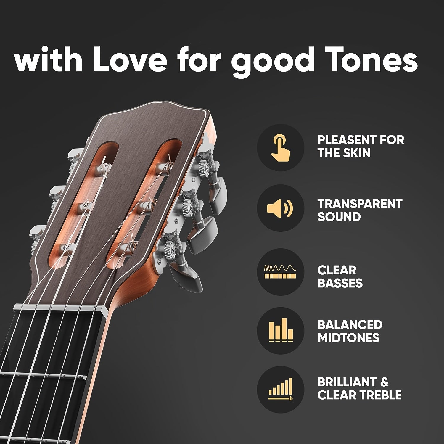 Six-Piece Set Nylon Classical Guitar Strings Uncoated Plain Winding