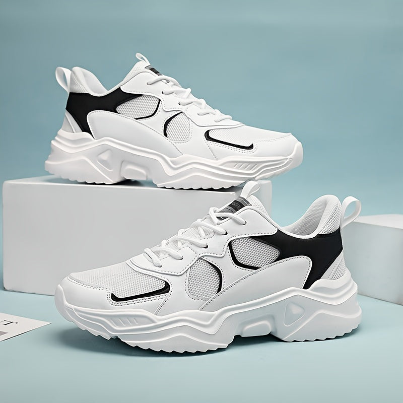 Men's Breathable Mesh Lace-Up Casual Sneakers for Sports