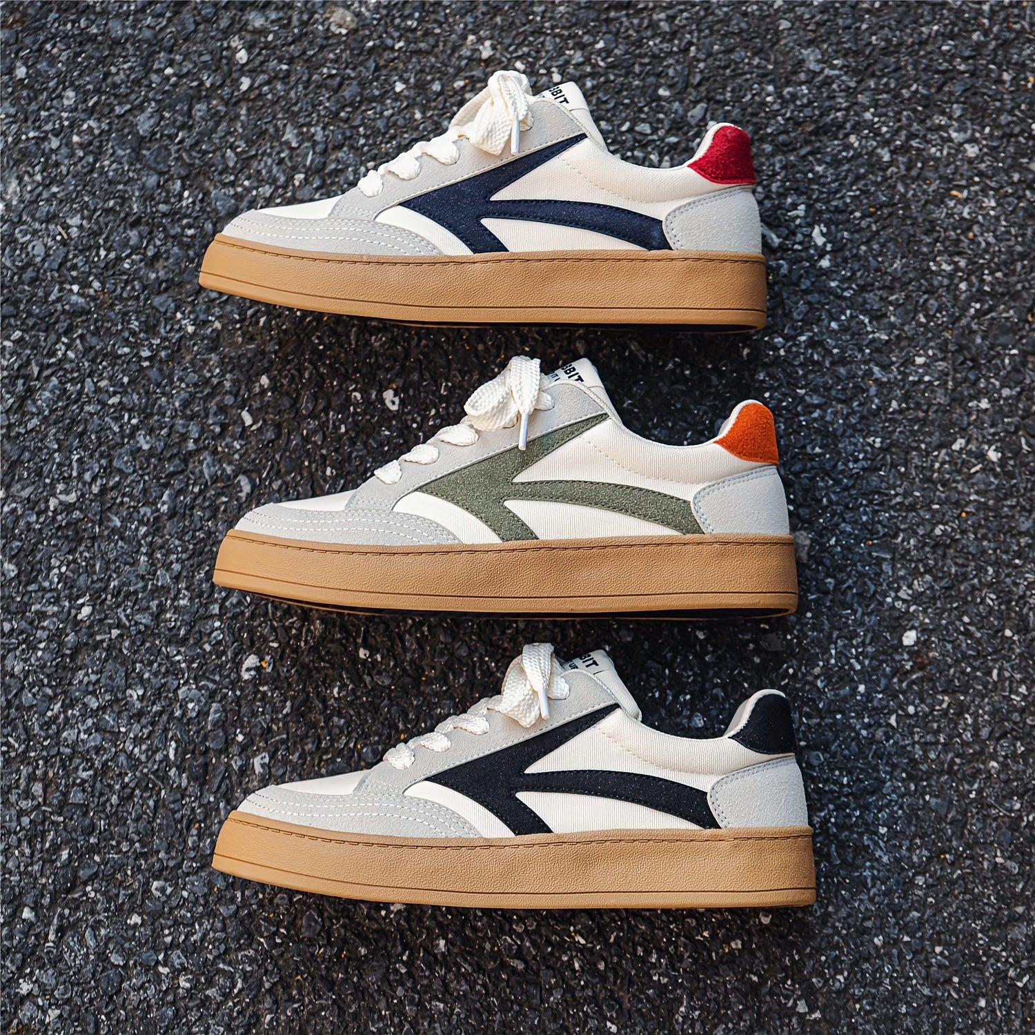 Men's Canvas Sneakers Low Top Casual Streetwear Durable Rubber Sole Multiple Colors