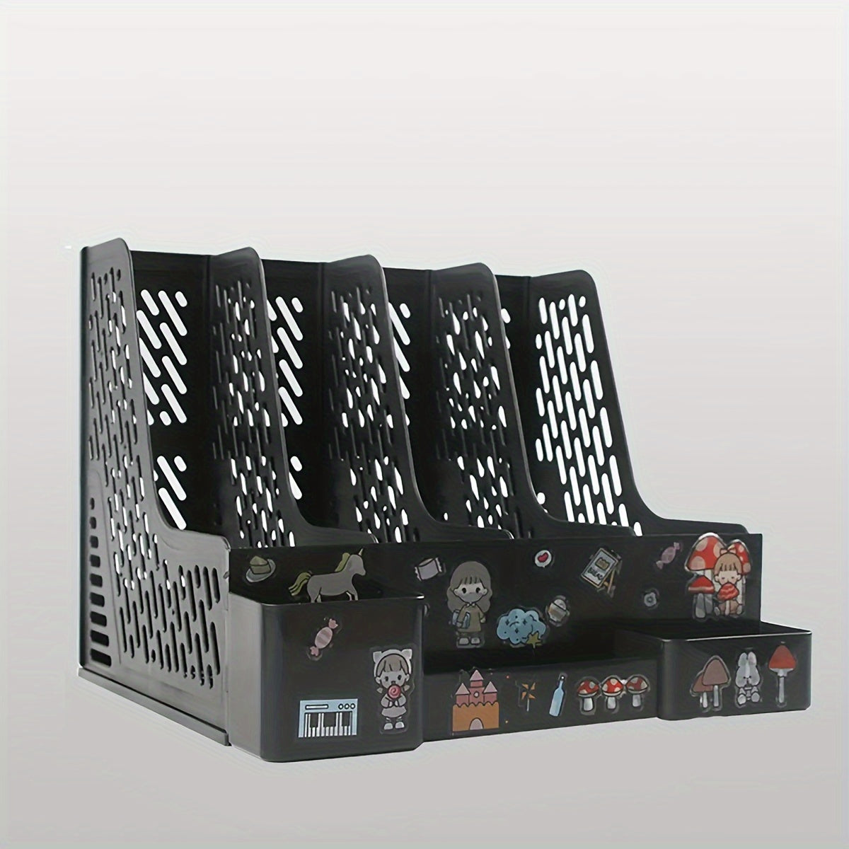 Desktop File Organizer for A4 Files Plastic Office Desk Storage Box