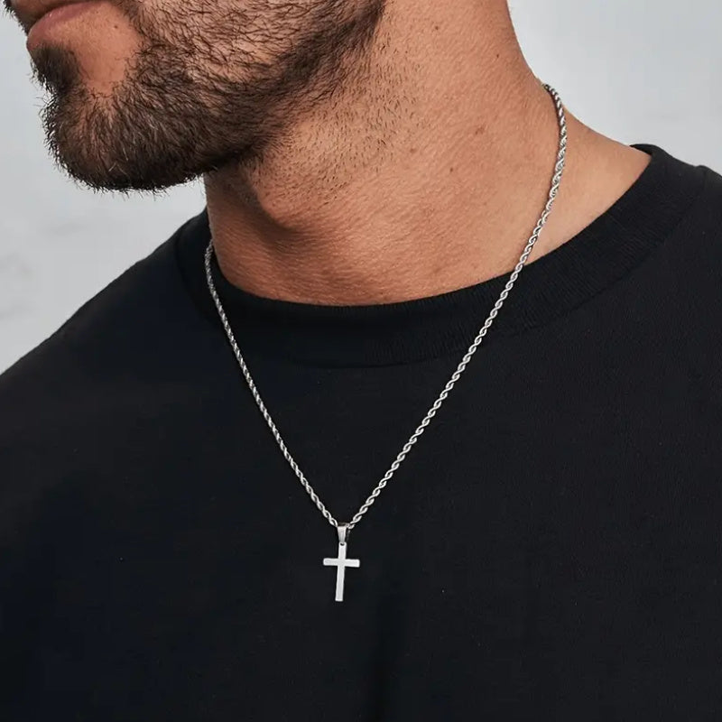 Unisex Cross Pendant Necklace Light Luxury Chain for Everyday and Holidays