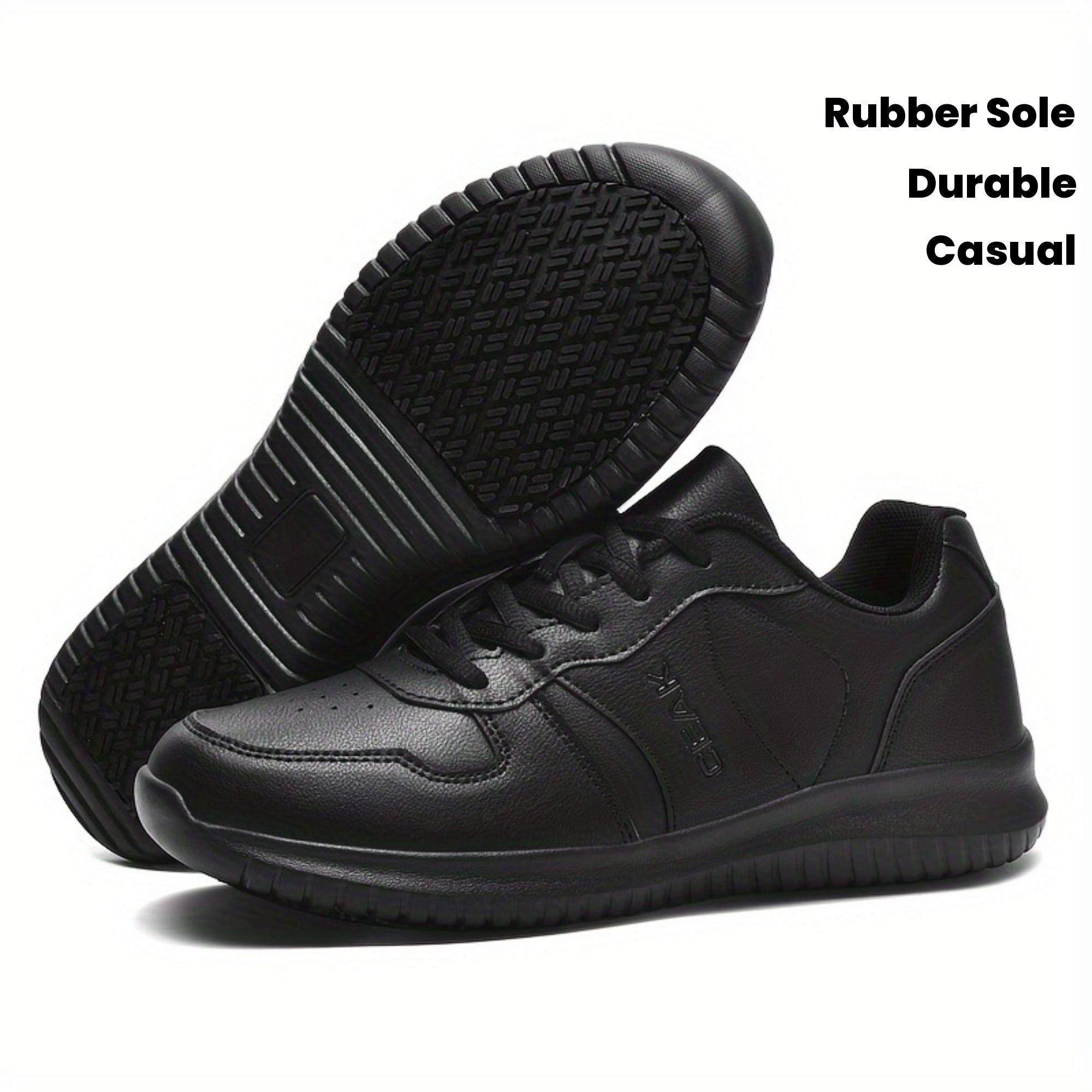 Women's Slip-Resistant Chef Shoes All-Season Work Sneakers with Rubber Sole