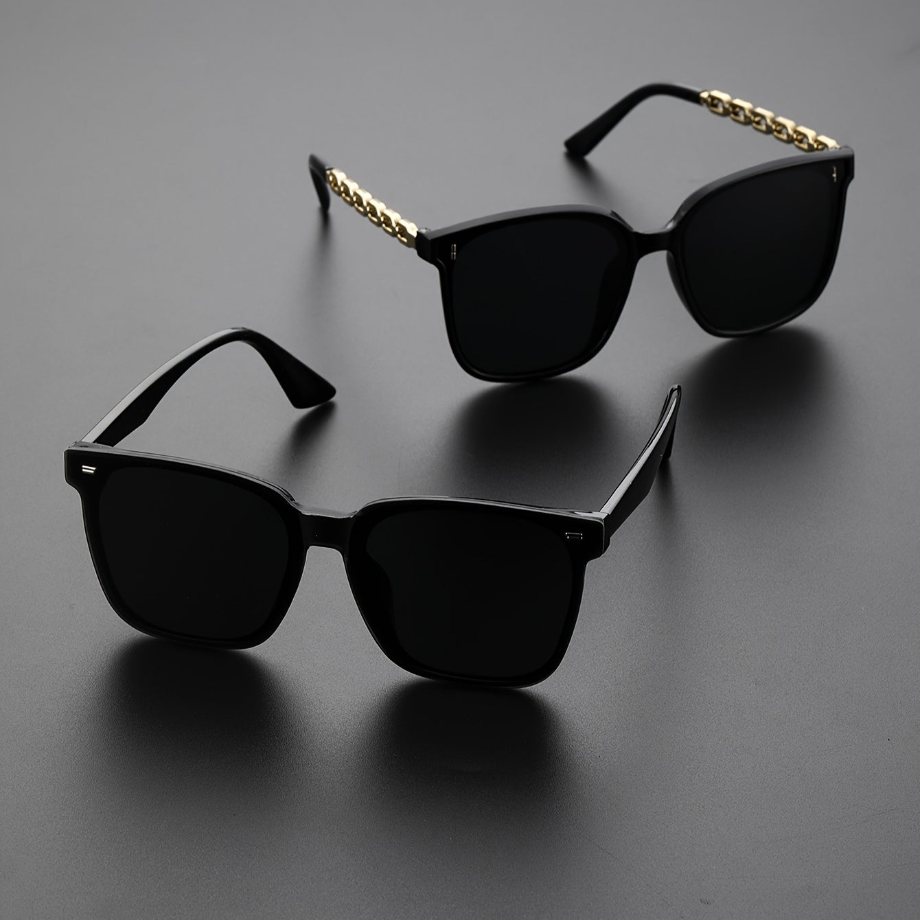 Men's Casual Black Frame Glasses Set for Fashion and Everyday Wear