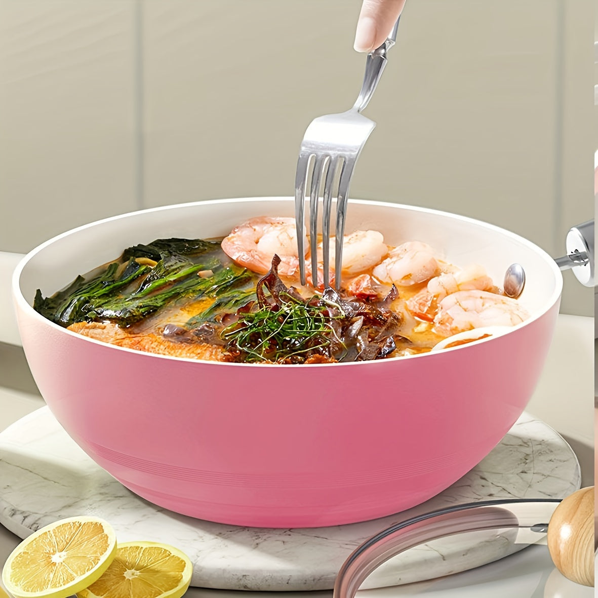 Cast Iron Mini Cooker Set with Non-Stick Frying Pan Soup Pot Ramen Bowl