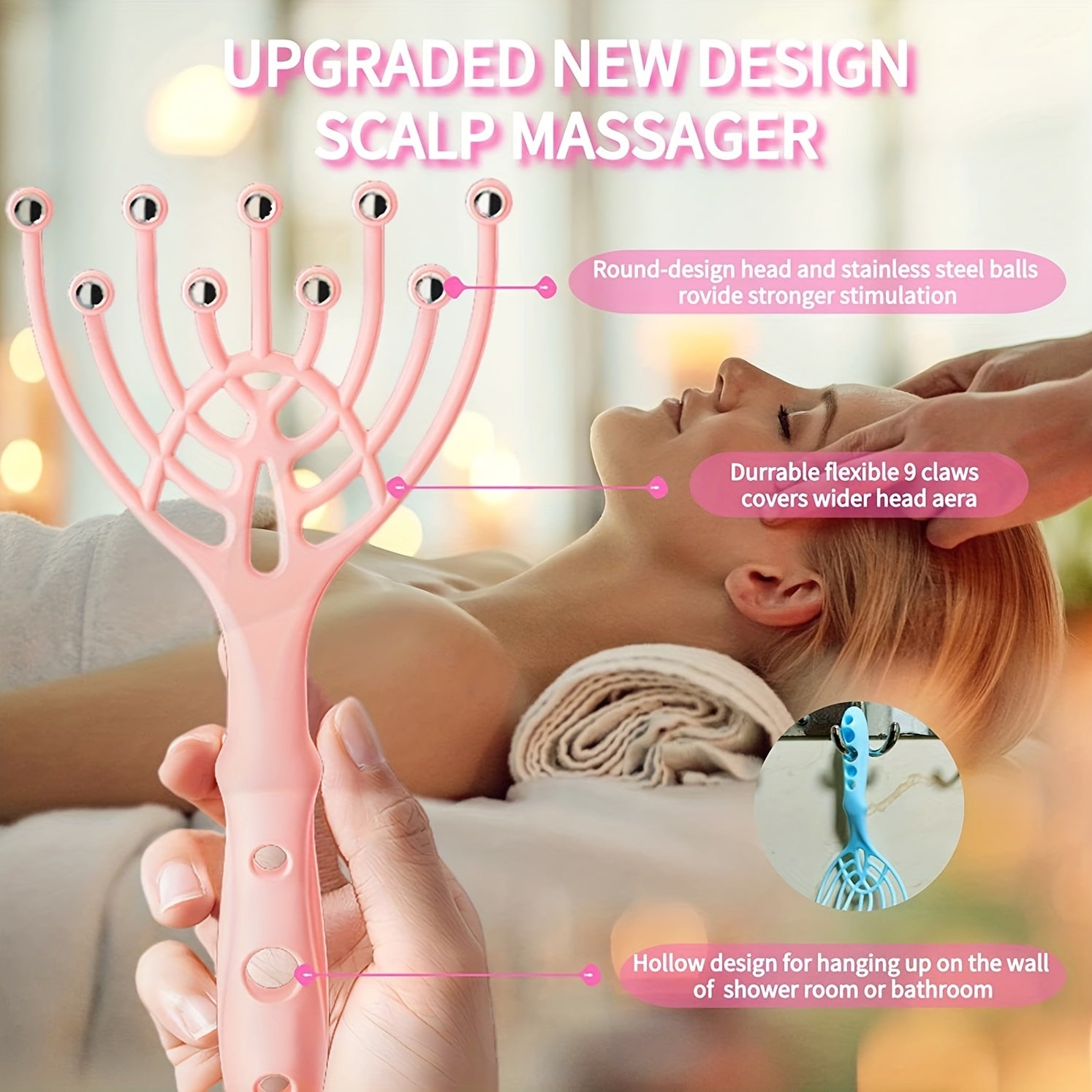 1 Magic Ball Soch parvarishi va bosh qichish uchun massaj qiluvchi