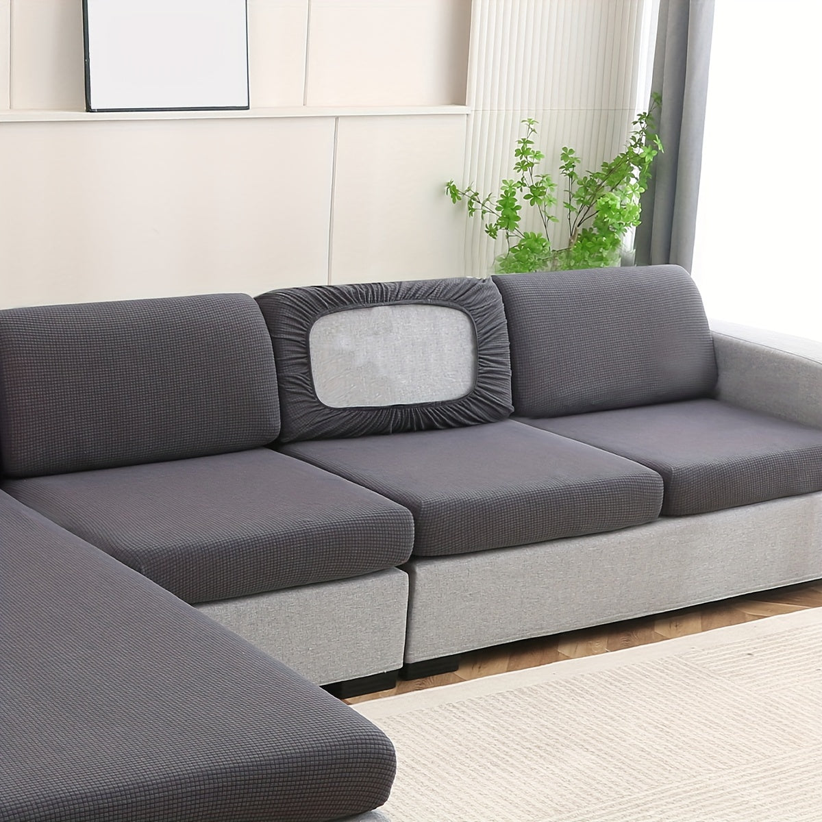 Waterproof Corn Grain Material Sofa Cushion Covers Set of 2 or 6 Protect Furniture Home Decor