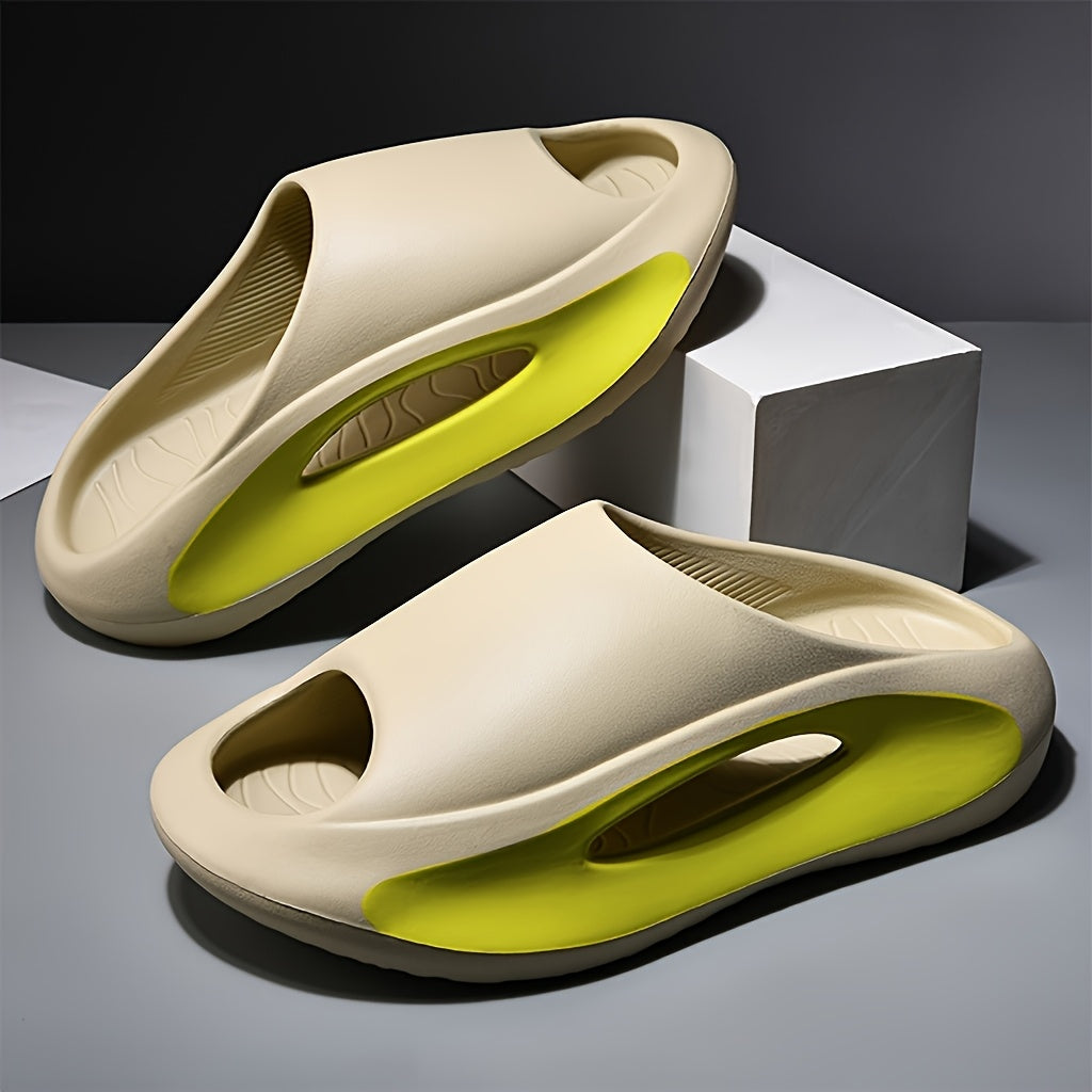 Unisex Black and White EVA Slippers Breathable Non-Slip Casual Summer