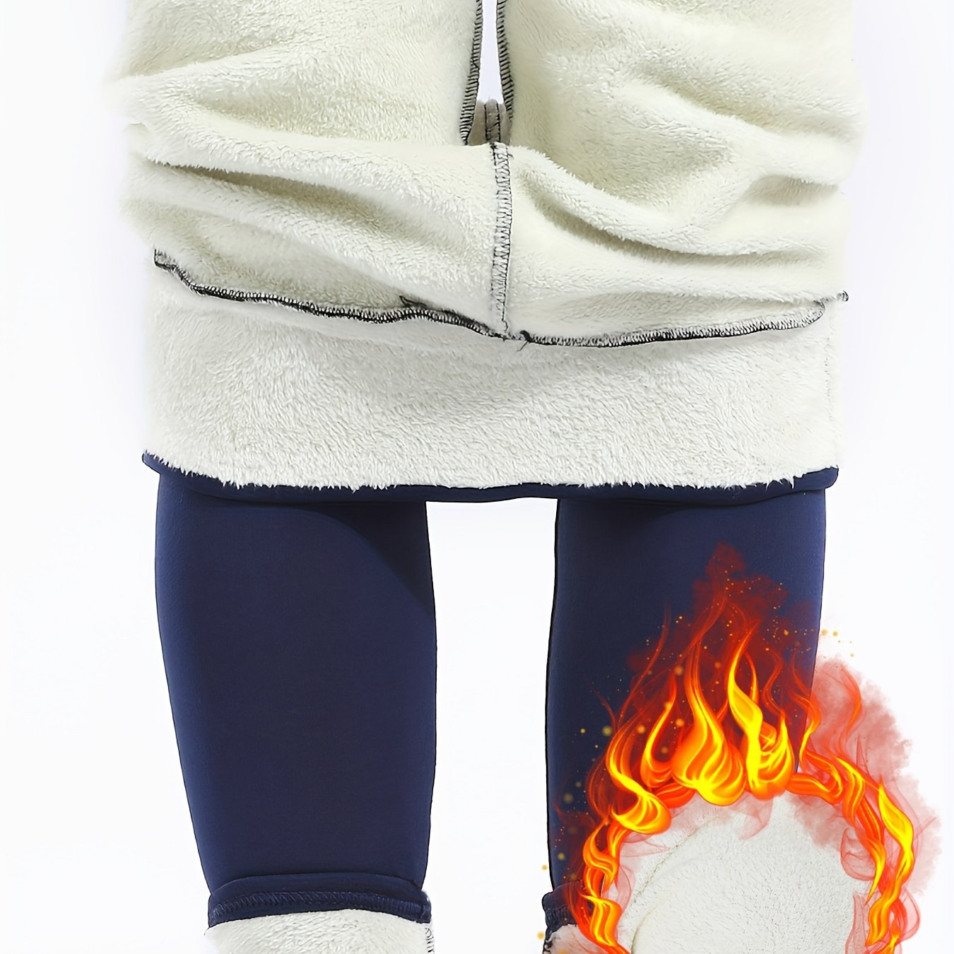 Qish uchun plush termal shimlar, ayollar uchun ichki kiyim va uyqu kiyimlari uchun qulay tor elastik taytlar.