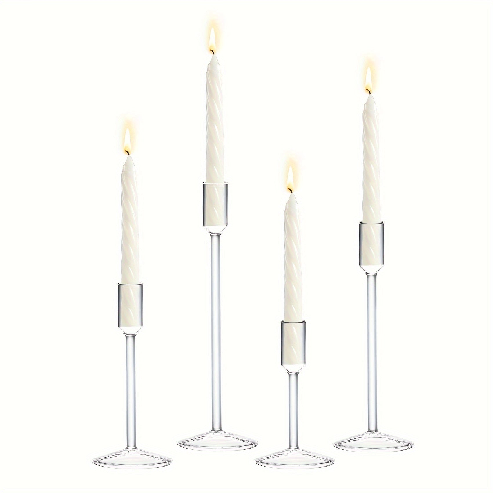 Glass Taper Candle Holders for Christmas Parties Weddings Table Centerpieces