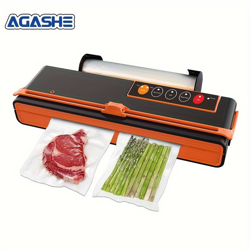 Машина вакуумной упаковки с ножом, режимы для сухих и влажных продуктов, компактный дизайн. Лабораторно протестирована и оснащена светодиодными индикаторами. Съемный регулируемый держатель для пакетов и мощное всасывание для герметизации воздуха.