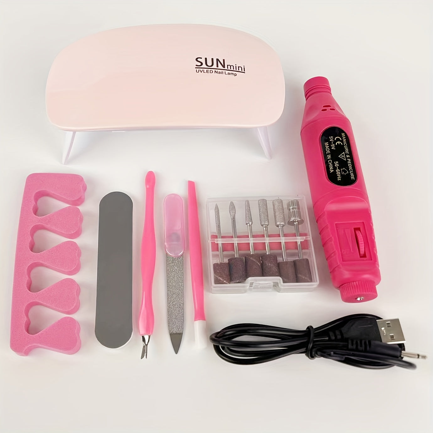 Electric Nail Drill UV LED Lamp Manicure Kit for Beginners 54W