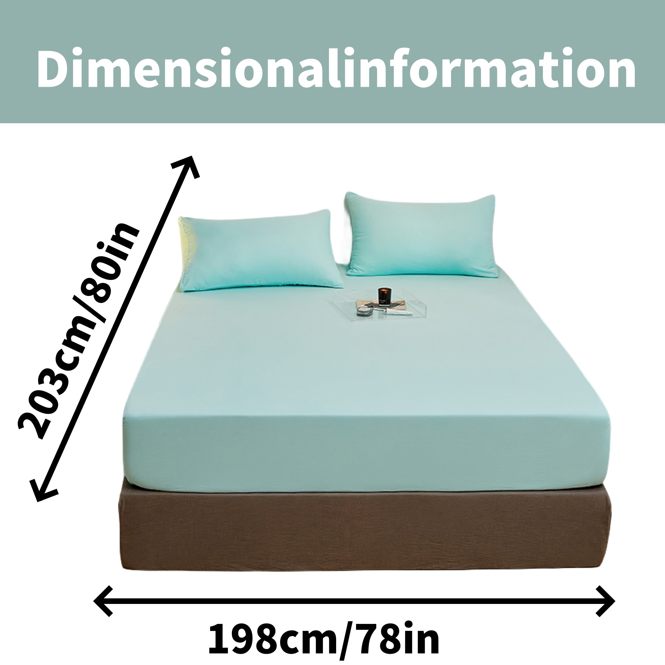 Juego de sábanas ajustadas de poliéster cepillado con 2 fundas de almohada, con bolsillo profundo, ropa de cama