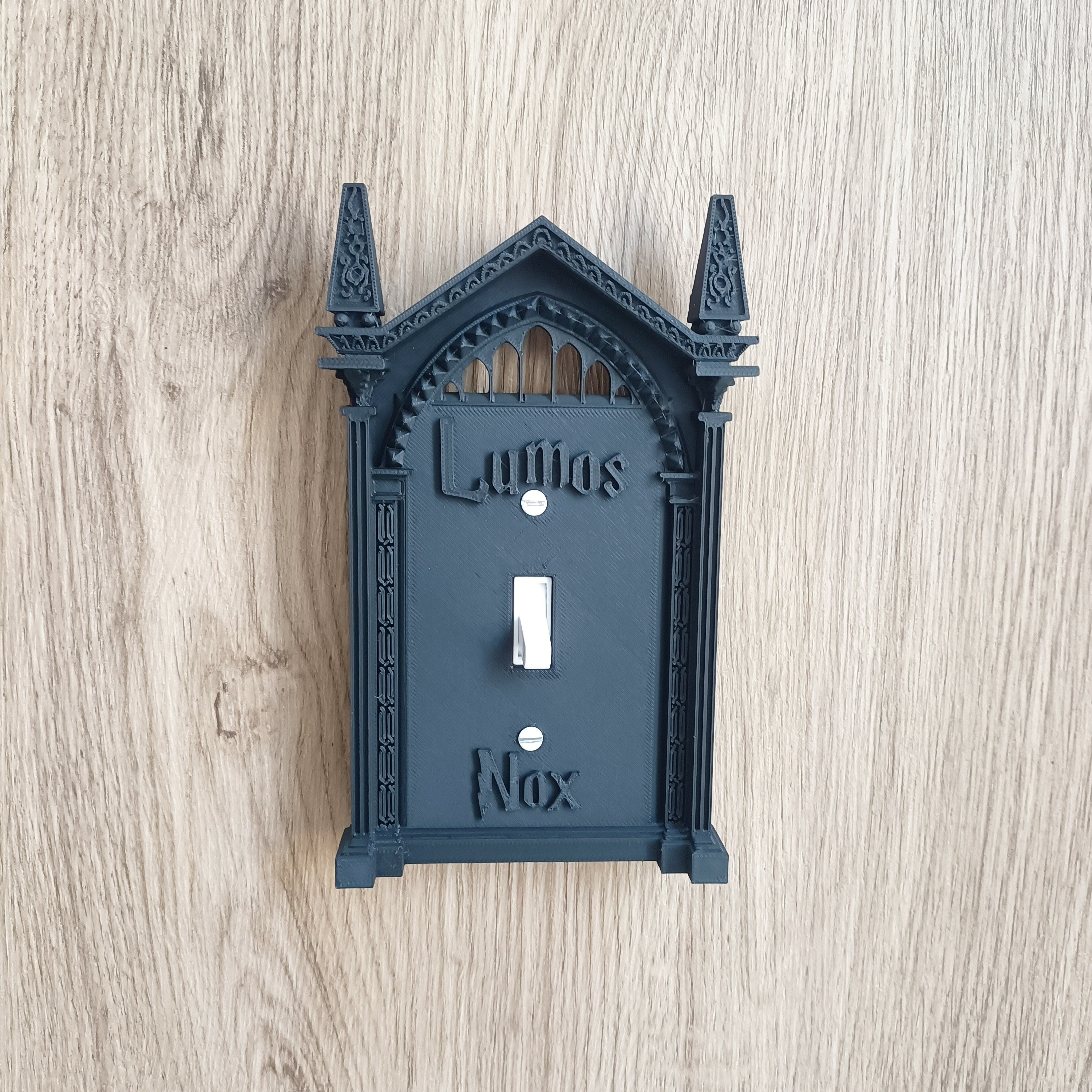 3D Printed Light Switch Cover Halloween Decor Black Wall Art No Batteries Needed