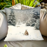 Christmas Snow-Capped Winter Landscape Pillowcase 45.72cm Farmhouse Decor