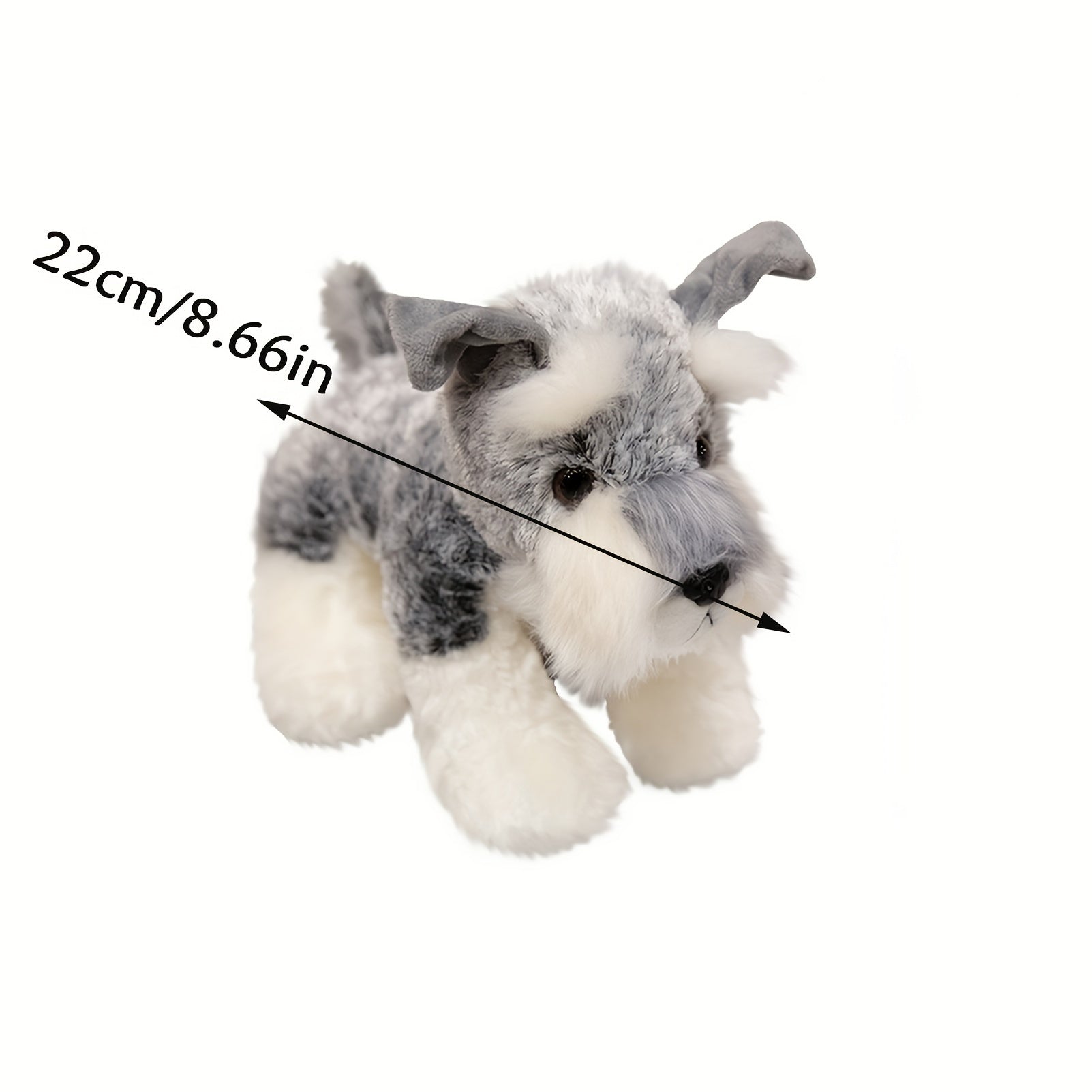 Juguete de peluche con temática de anime de perro Schnauzer para decoración de habitación y regalos
