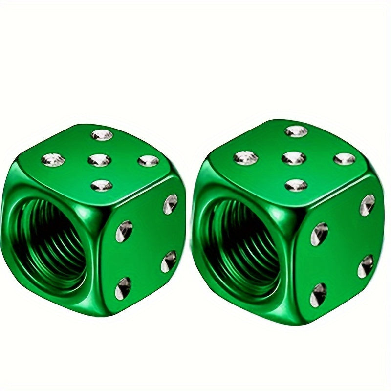 2PCS Colorful Aluminum Alloy Tire Valve Caps for Cars Bicycles Trucks