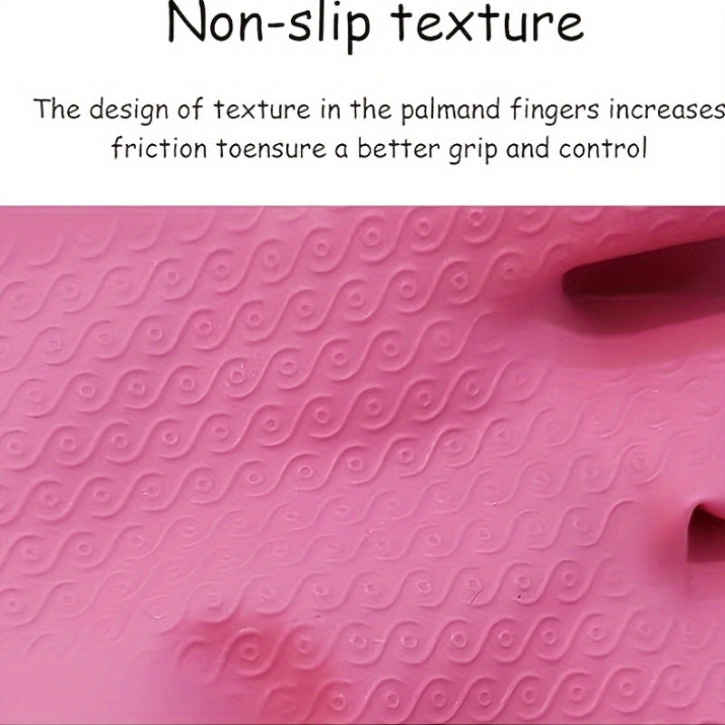 Lateksdan Ozod Uy Qo'lqoplari 6 Ta To'plam, Yumshoq Ichki Qismi va Eng Yuqori Himoya Uchun Uzoq Qirralar - Tashqi, Hammom, Oshxona Foydasi Uchun Mukammal Suv O'tkazmaydigan PVC Qo'lqoplar - O'rta O'lcham, Ko'k va Qizil Rangda