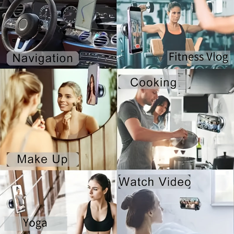 Universal magnitli telefon tutqichi 360° buriladigan vakuum avtomobil o'rnatgich stol uchun