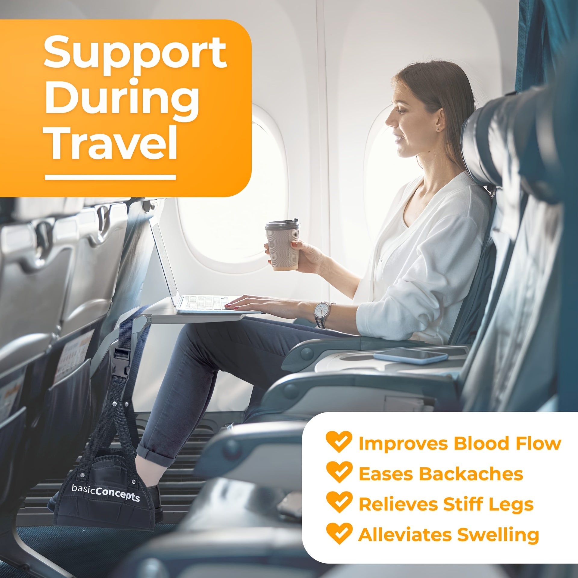 Moslashuvchan sayohat oyoq uchun tayanch polyester dam olish yostiqchasi ofis va samolyot uchun