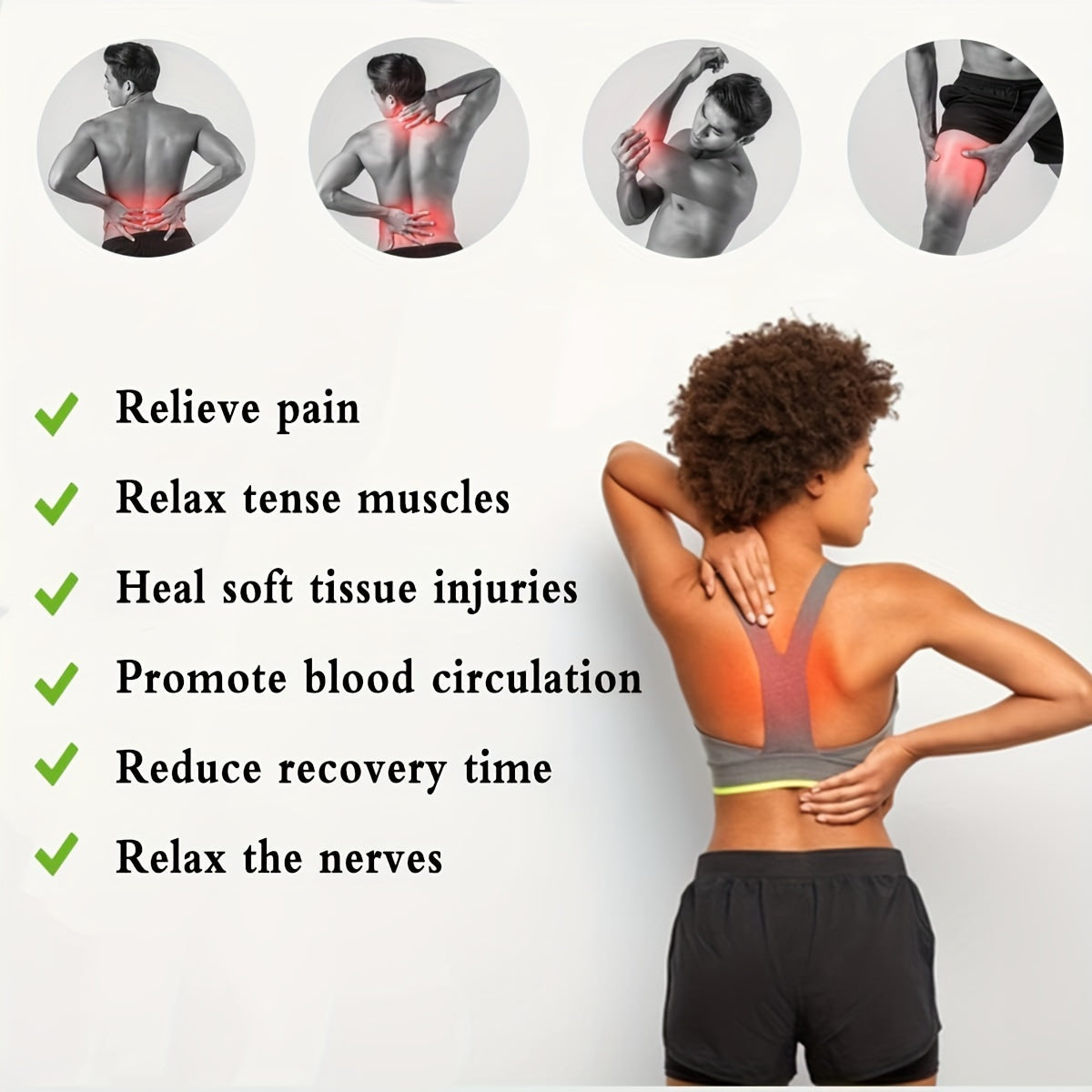 Неэлектрический деревянный массажер для спины с 6 катящимися шарами - без запаха и без необходимости в батарейках.