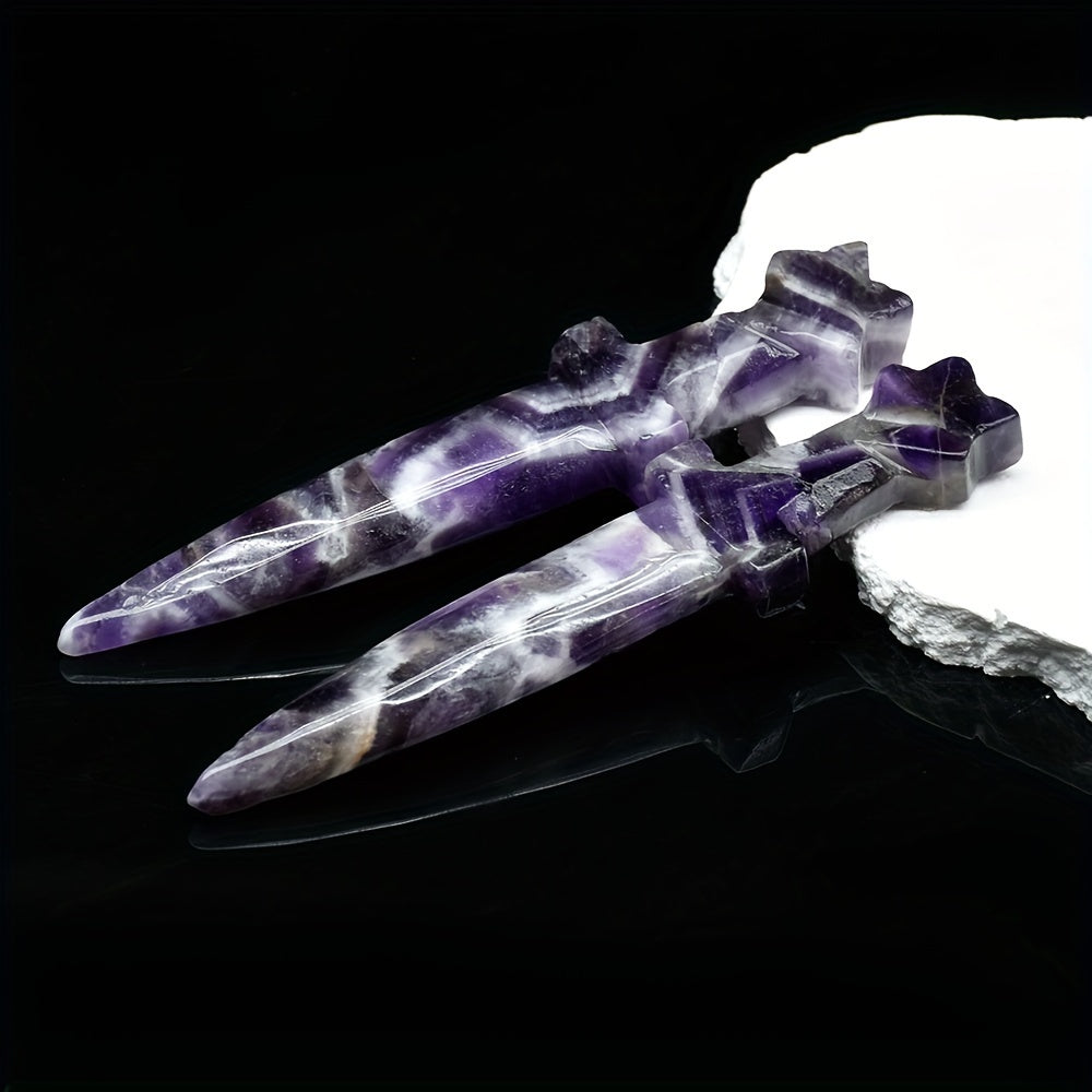 Amethyst Crystal Sword Natural Quartz Fengshui Home Decor Gift