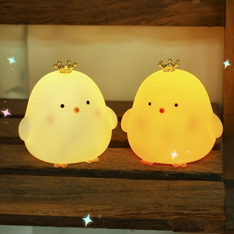 Yellow Plastic Chick Night Light for Outdoor Decor and Camping