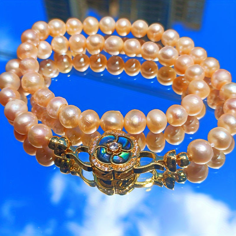 Pearl and Shell Flower Necklace for Women Elegant Jewelry for Celebrations