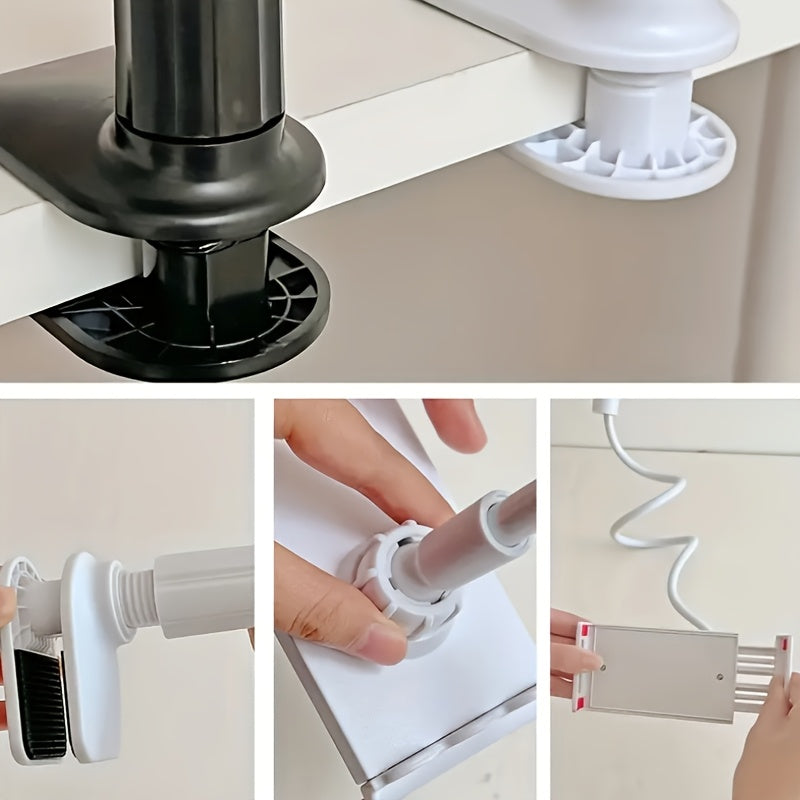 Adjustable Bedside Phone and Tablet Holder Wall Mount ABS Gooseneck