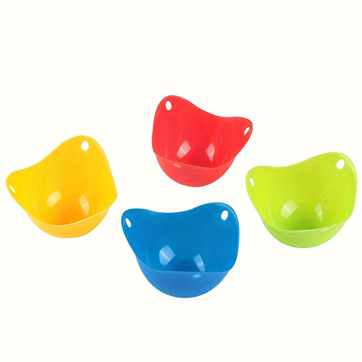 Set of 4 Silicone Egg Poachers BPA-Free Nonstick Cups for Easy Egg Cooking