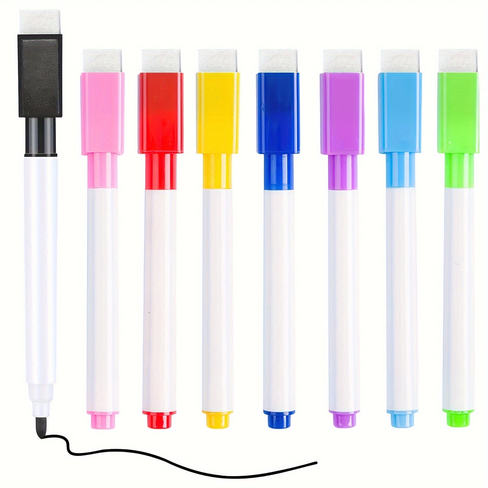8 Dust-Free Dry Erase Markers for Whiteboards Vibrant Colors Non-Toxic Quick-Drying Fade-Resistant Ultra-Fine Tips