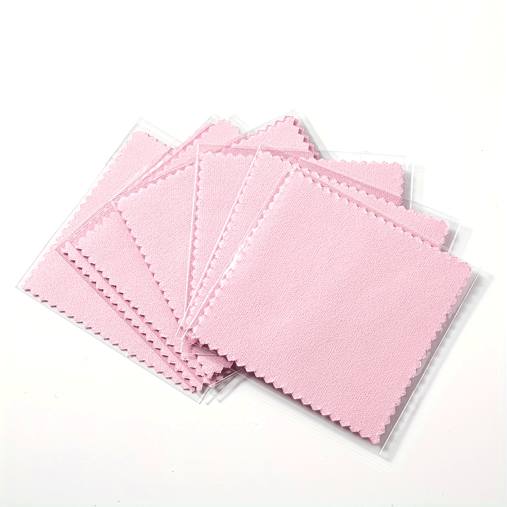 Pack of 50 Jewelry Polishing Cloths 8x8cm White Gray Blue Green for Cleaning and Polishing
