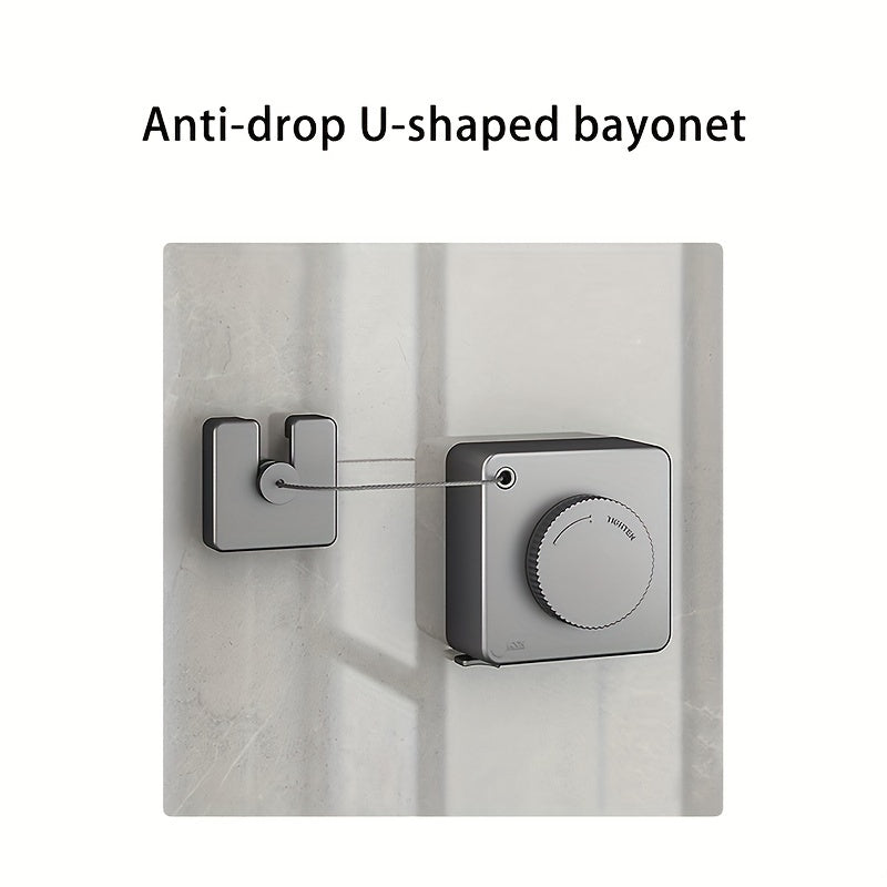 Square Clothesline with 4.8m Wire Rope for Home Bathroom Balcony