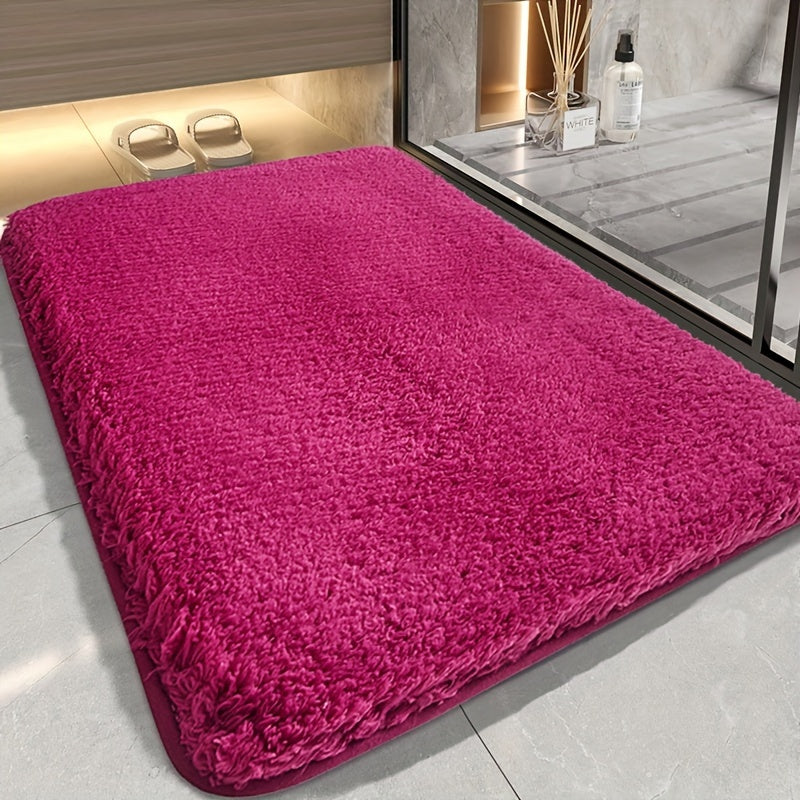 Alfombra antideslizante para puerta de baño, tapete suave impermeable para entrada de baño