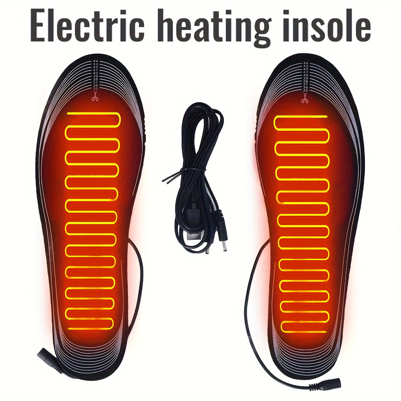 USB Heated Insoles for Shoes Electric Foot Warmer Pads Adjustable Soft Comfort