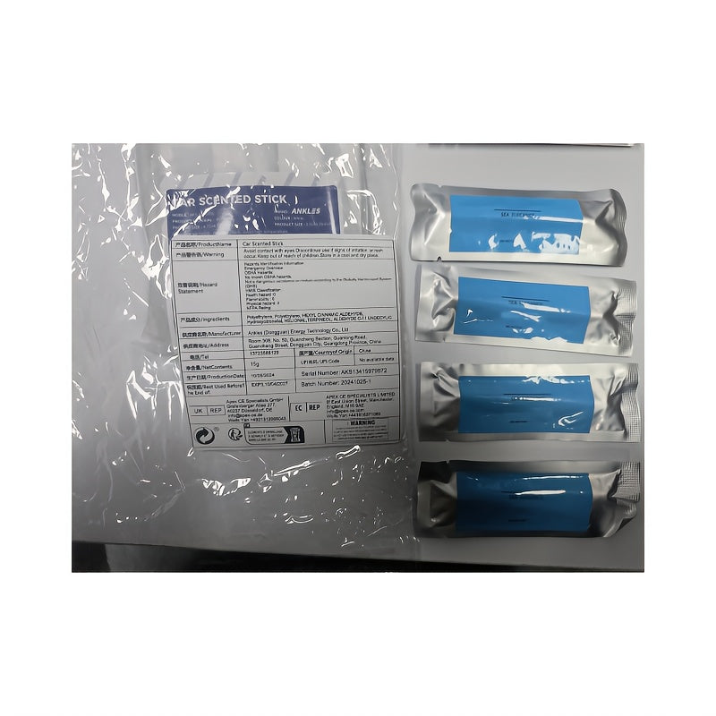 Комплект из 4 освежителей воздуха для автомобиля, палочки, диффузор эфирных масел, длительный аромат