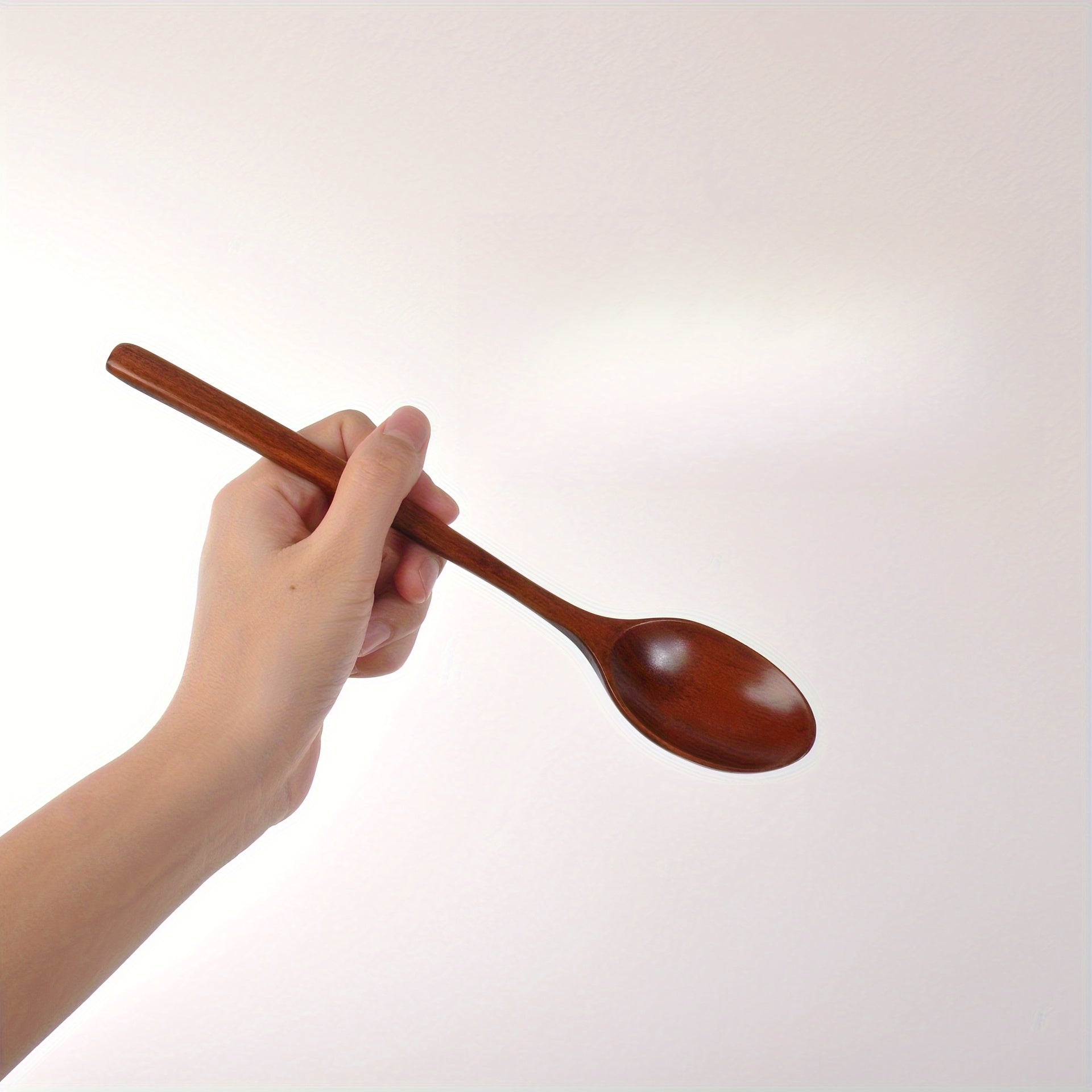 Wooden Spoon 23.5cm Long-Handle Kitchen Utensil for Cooking and Serving