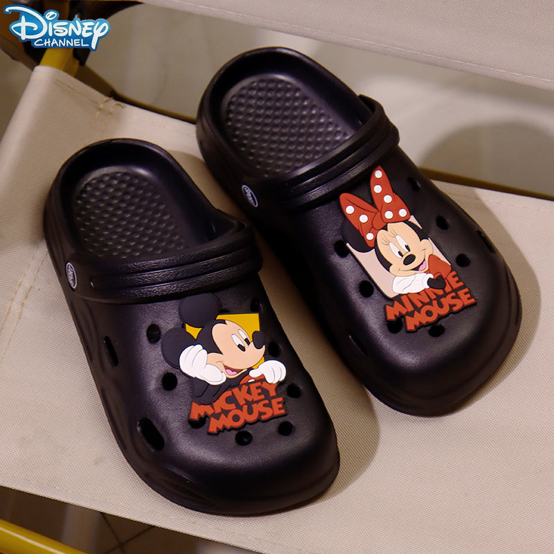 Kids Breathable Black Slip-On Sandals Casual Sports Pool Shoes