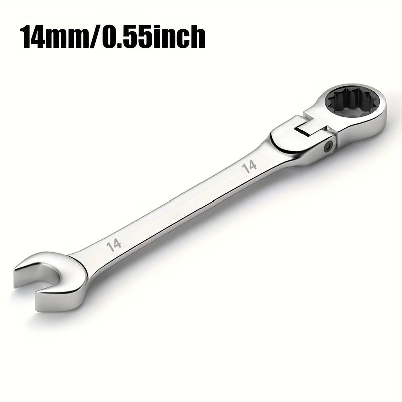 Adjustable Ratchet Wrench Chrome Vanadium Steel Metric Sizes for Home Auto Bike Repairs