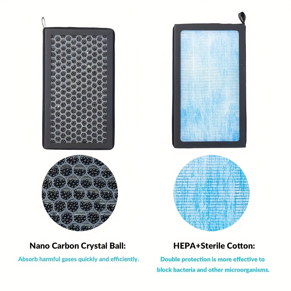 2-Pack HEPA Air Filter with Activated Carbon for Tesla Model 3 and Y