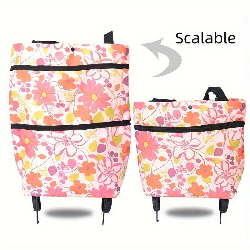 Foldable Large Capacity Shopping Cart for Groceries and More