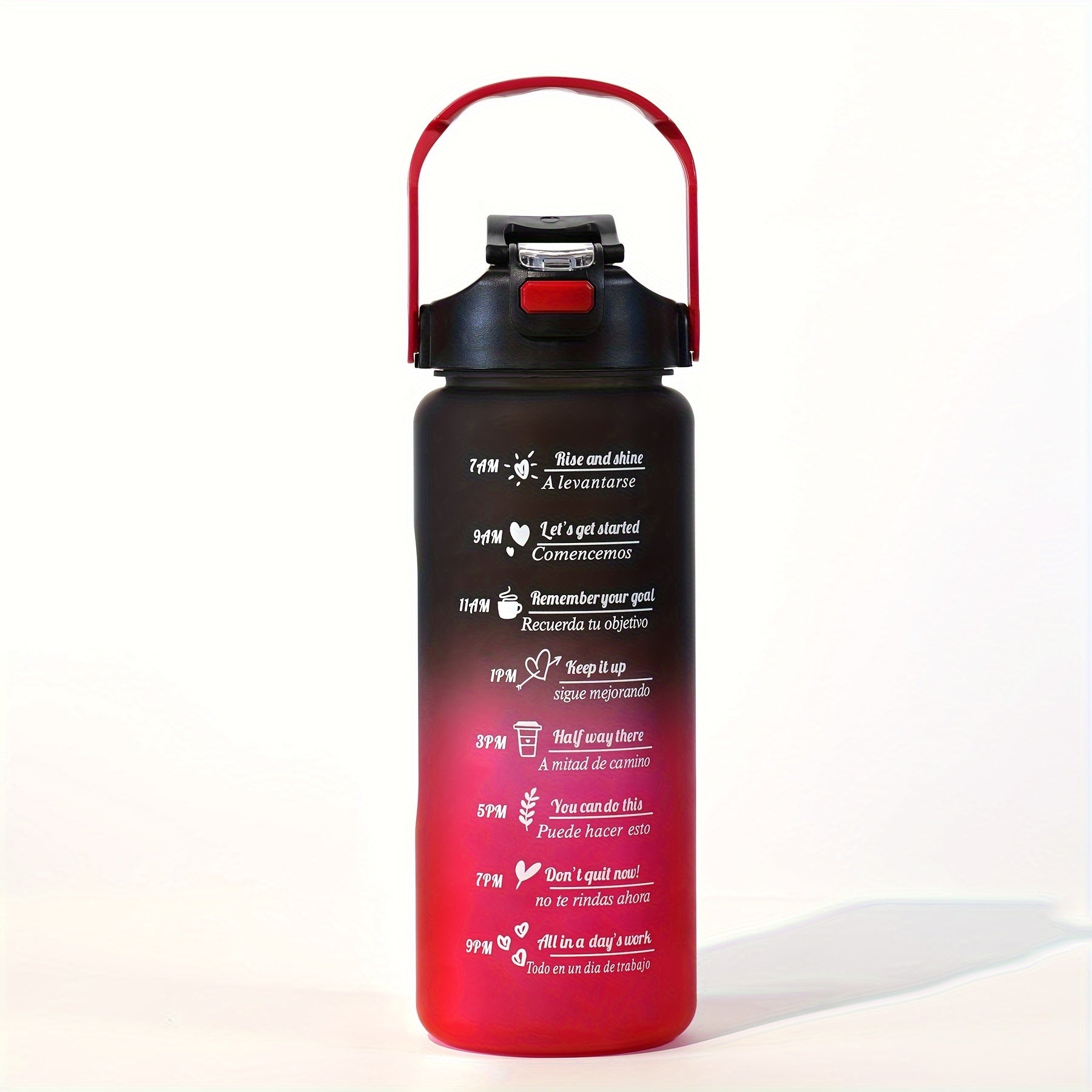 Large Capacity BPA-Free Water Bottle Leak-Proof with Carrying Handle for Travel and Outdoors