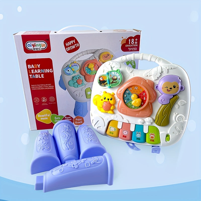 Mesa de juego interactiva para bebés y niños pequeños con música, luces y desarrollo cognitivo