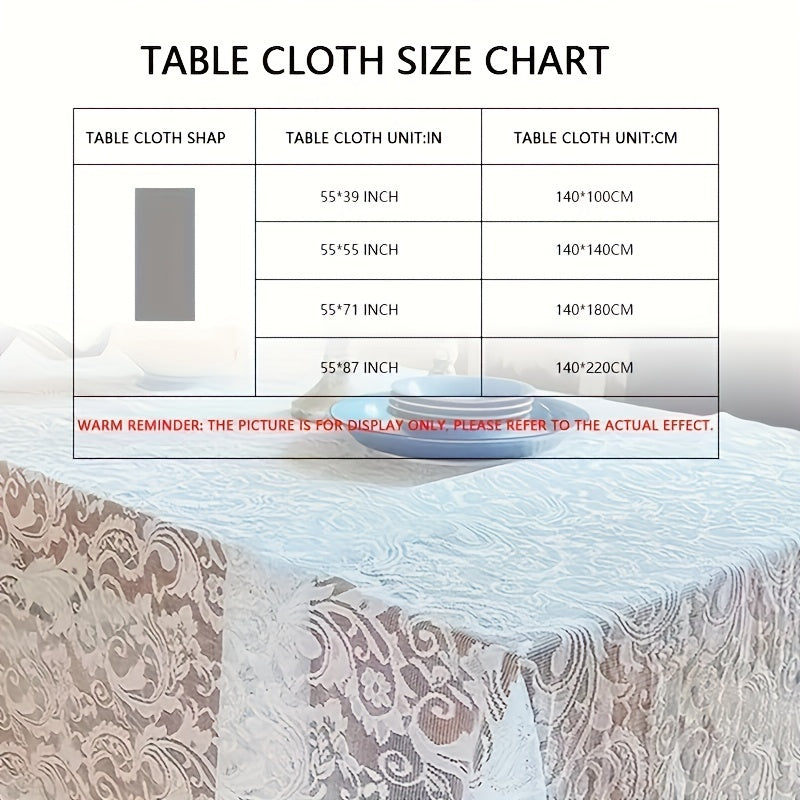Mantel de encaje francés para mesas de comedor y de café, decoración elegante para el hogar