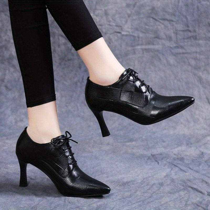 Women's Pointed Toe Oxford Shoes Black Formal Casual Non-Slip Comfort