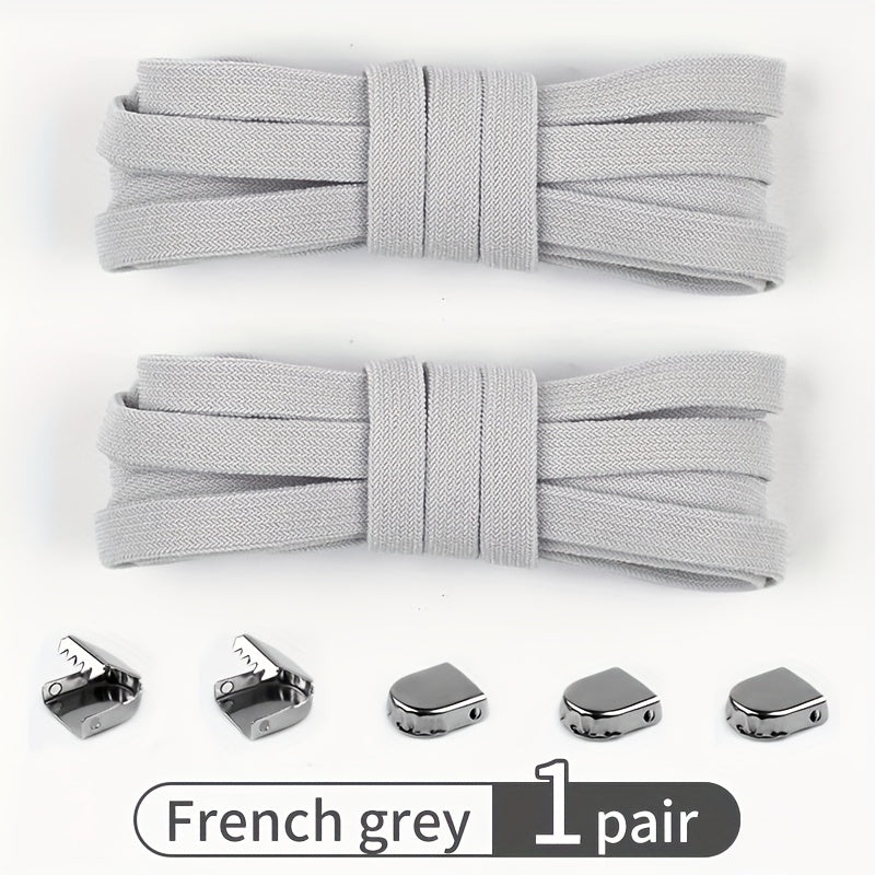 Adult Non-Slip Elastic Shoe Laces, Polyester Spandex, 9 Colors, 100cm