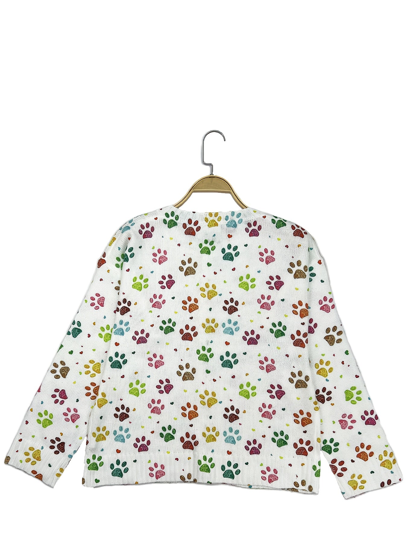 Женский кардиган с длинным рукавом и цифровой печатью, стильный осенне-весенний тонкий свитер