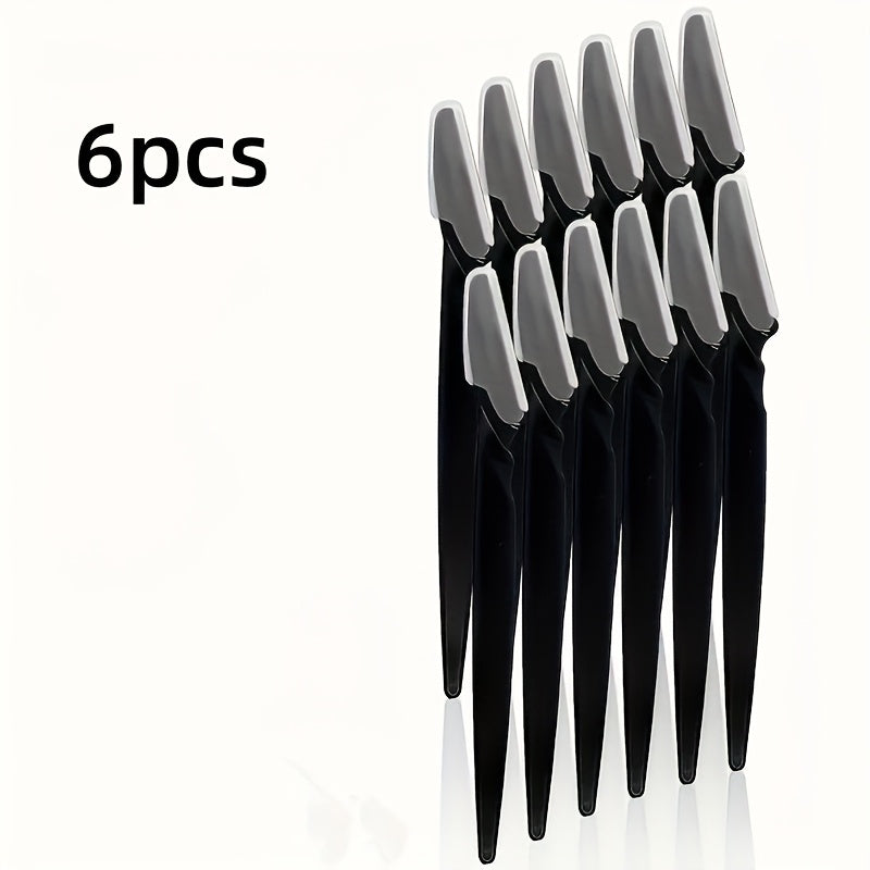 Eyebrow Razor Set 6 or 12 Pieces for Women and Men with Protective Cover