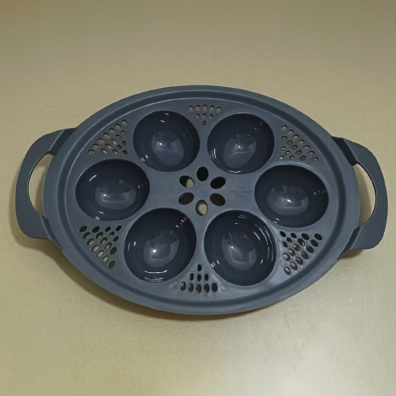 Egg Cooker with Four-Slot Egg Steamer, Poached Egg Maker, Includes Egg Boiling Pot