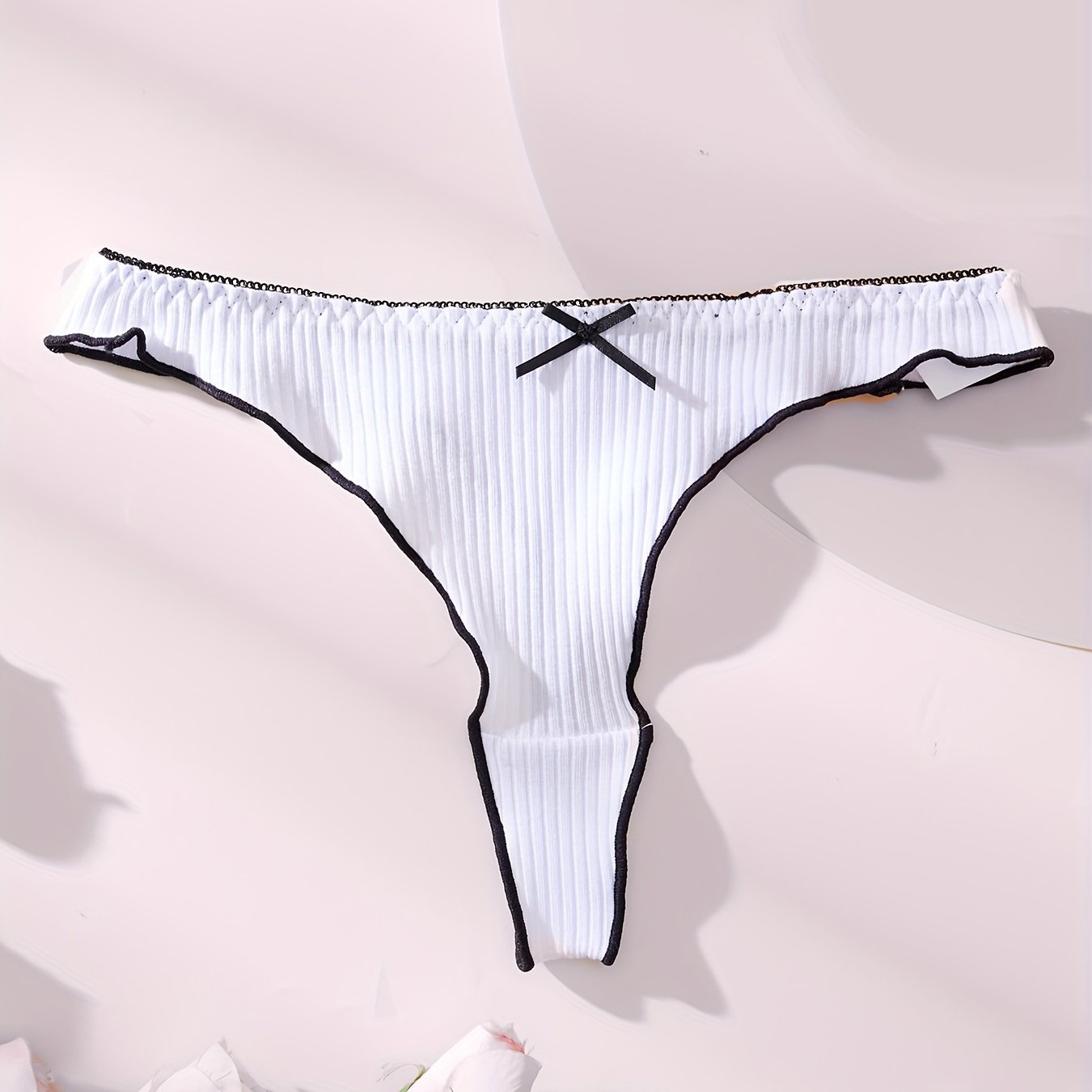Women’s Breathable Lace Thong with Bow Underwear