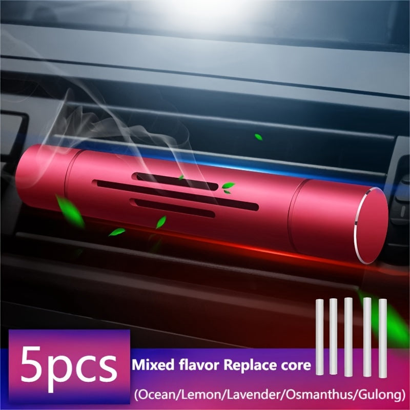 Car Air Freshener Vent Clip Set with Aroma Sticks Diffuser and Solid Fragrance Stick